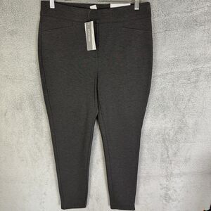 S Chicos Ponte Leggings Size 2R US 12 Gray Stretch Pull On NWT